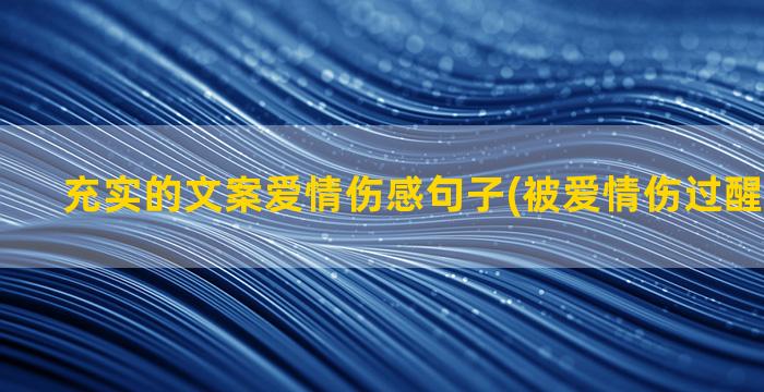 充实的文案爱情伤感句子(被爱情伤过醒悟的文案)