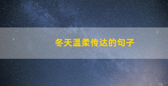 冬天温柔传达的句子