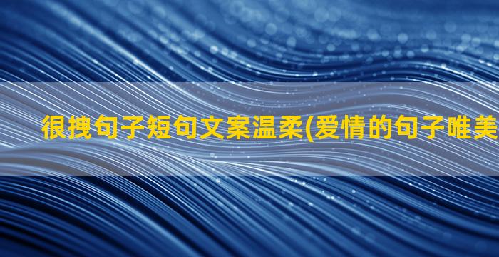 很拽句子短句文案温柔(爱情的句子唯美短句文案)