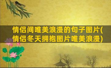 情侣间唯美浪漫的句子图片(情侣冬天拥抱图片唯美浪漫)