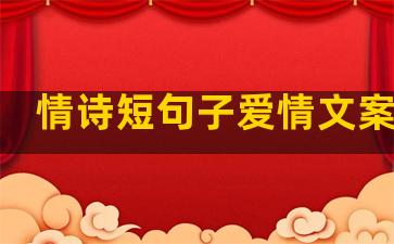 情诗短句子爱情文案伤感