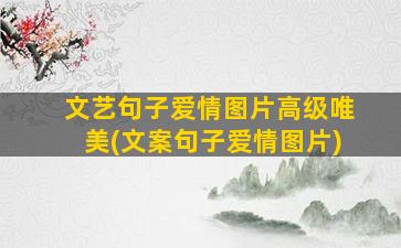 文艺句子爱情图片高级唯美(文案句子爱情图片)