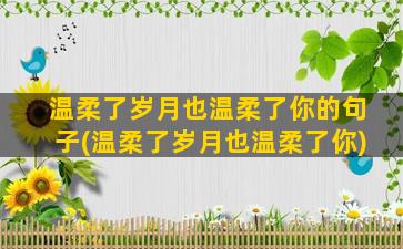 温柔了岁月也温柔了你的句子(温柔了岁月也温柔了你)