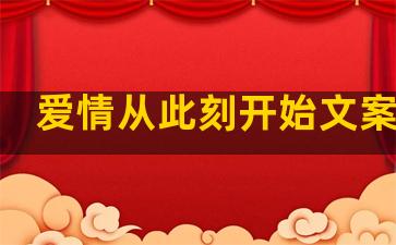 爱情从此刻开始文案句子