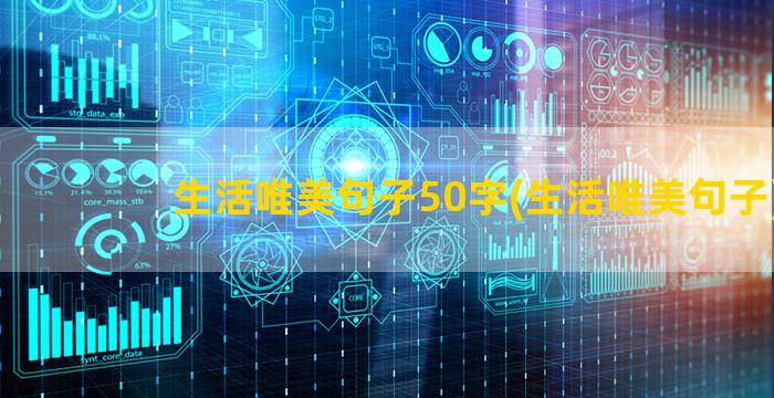 生活唯美句子50字(生活唯美句子)