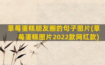 草莓蛋糕朋友圈的句子图片(草莓蛋糕图片2022款网红款)