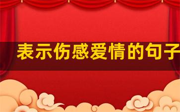 表示伤感爱情的句子简短